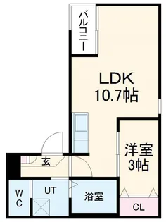 Warren nakashiotaⅡ【2階】の間取り