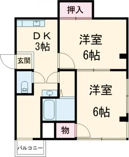 幸世ビル【302号室】の間取り