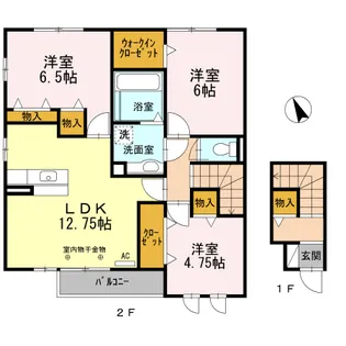 ラフィネス ソシア A棟【202号室】の間取り