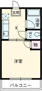 ハイツMO【D-2号室】の間取り