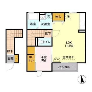 ヴィラアペーゴ【202号室】の間取り