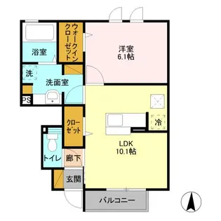 メゾンもみじの郷【1階】の間取り