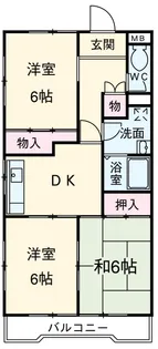 THコーポ大堀【3階】の間取り