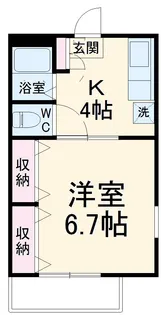 エステートピア中村【201号室】の間取り