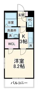 アパルトマン ドゥ ルミエール【205号室】の間取り