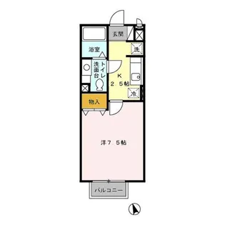 ヴィル・オランジュUD【2階】の間取り