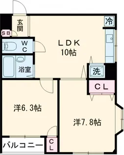 ローリエ町田【3階】の間取り