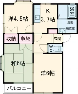 エクセルドーメキ【202号室】の間取り