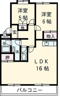 サーディアムA【105号室】の間取り