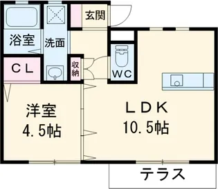 レジデンスマルセラ【104号室】の間取り
