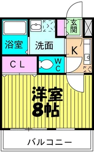 クレフラスト松戸吉井町B棟【1階】の間取り