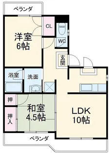 楓篁館【106号室】の間取り