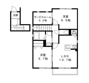 シャルマン D棟【2階】の間取り