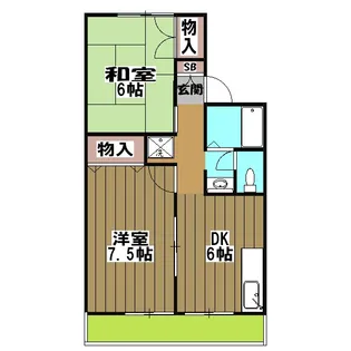 ハイカムール嵐山【A105号室】の間取り