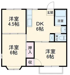 ジュネス飯村【202号室】の間取り