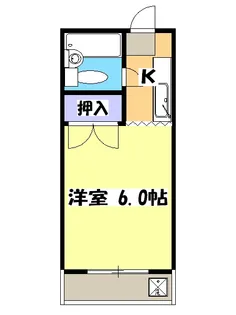 ビューラー三ヶ島Ⅰ【106号室】の間取り