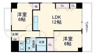 第43長栄大晋メゾネ西院ノ森【9階】の間取り