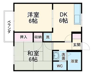 リバーサイド大竹【1階】の間取り