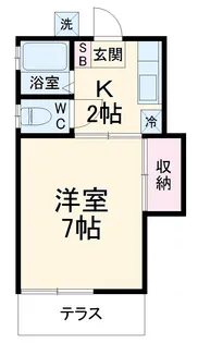 コーポ中原【1階】の間取り