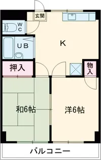 大沢コーポ【202号室】の間取り