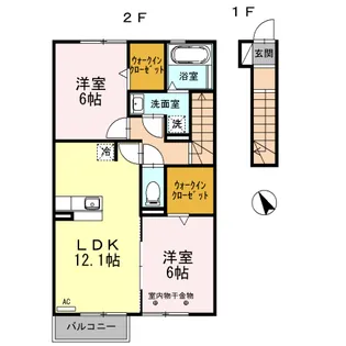 プライム【202号室】の間取り