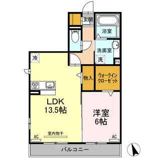シャトー錦【2階】の間取り