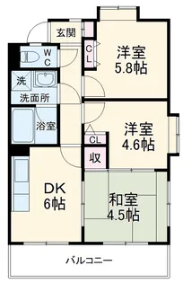 クリオ上大岡伍番館【3階】の間取り