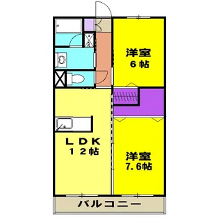 ナショナルガーデン小黒【1階】の間取り