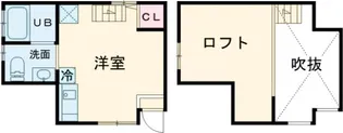 グランエッグス梅ヶ丘W【1階】の間取り