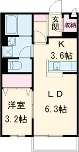 メゾンクレール【1階】の間取り