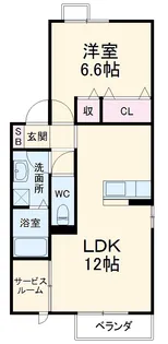 ワインドエル【2階】の間取り