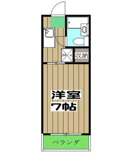ユニメント大嶋【203号室】の間取り