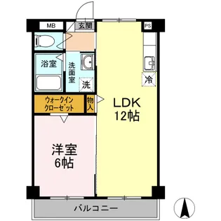パークサイドスズキ【4階】の間取り