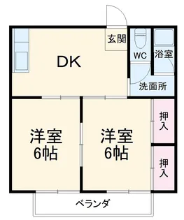 コーポいわお【202号室】の間取り