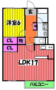 ESPACIO【102号室】の間取り