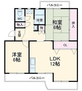 シャトー南【402号室】の間取り
