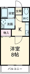アジュール芳川【1階】の間取り
