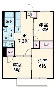 インパルス南台【2A号室】の間取り