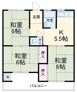 天野アパート【2階】の間取り
