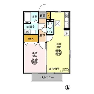 リビングタウン姫子 F【1階】の間取り