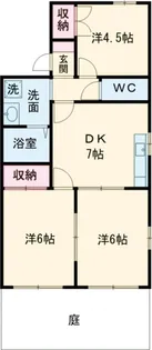 マーロンシライト【1階】の間取り