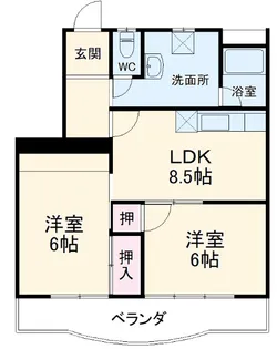 エステート杁ケ池【202号室】の間取り