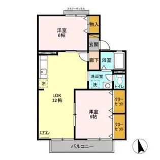 カーサみつわ台 D【2階】の間取り