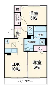 ロイジェントパークスレイクタウンⅢI【1階】の間取り