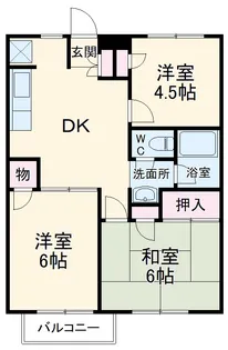 グリーンタウン神木B棟【1階】の間取り