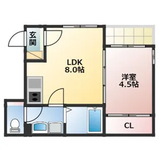 アンバー尾頭橋【201号室】の間取り