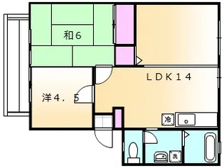 サンビレッジ東C棟【205号室】の間取り