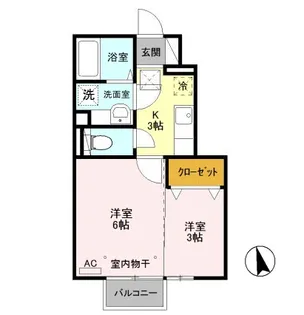 ディアコート エヌ【1階】の間取り