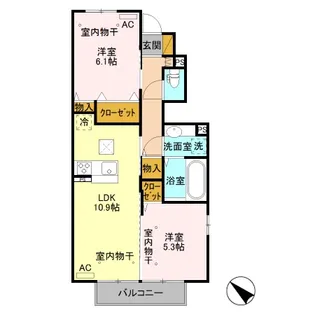 ソレイユ【1階】の間取り