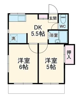 ジュネス鶴間B【202号室】の間取り